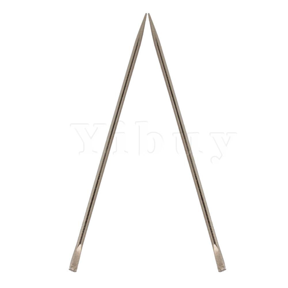 Yibuy26 Pieces Silver Tenor Saxophone Spring Needle 0.8-1.2mm Flat Handle
