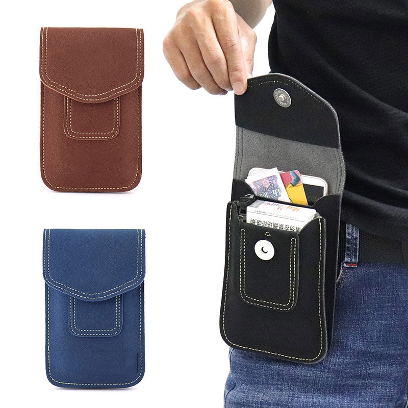 Business Mobile Phone Pouch Bag for iPhone X XR XS 7 8 6 6s Plus Casual Wrist Bag for iPhone 11 Pro Max Case Small Bags for Man