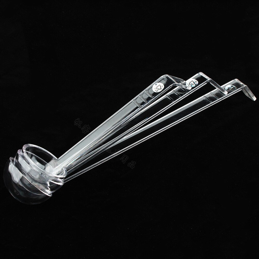 3pcs Punch Serving Ladle Clear Hard Acrylic Ladle Long Handle Spoons for Soup Cooking Stirrer Kitchen Tools