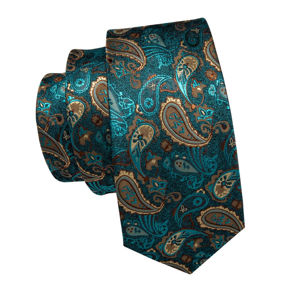 Barry. Wang Groen Baby Paisley Zijden Stropdas Voor Mannen Stropdas Bruiloft Hanky Manchetknopen Set Accessoires FA-013