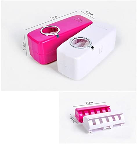 Touch N Brush Automatic toothpaste dispenser squeezing device + Brush holder set White