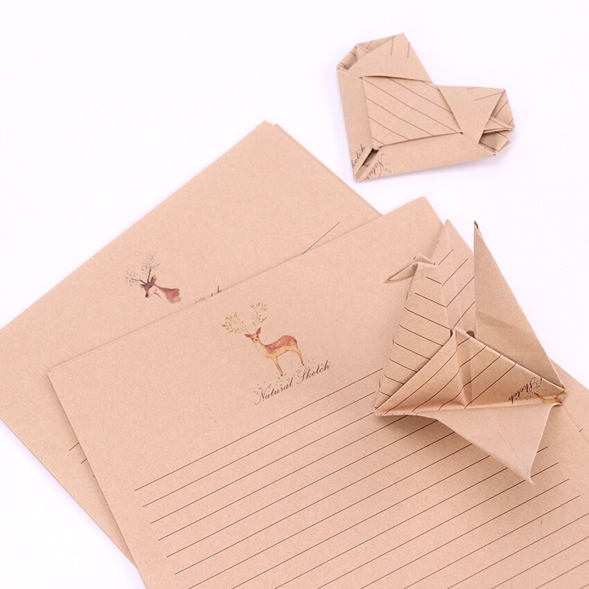 Juego de 10 hojas de cartulina de papel Vintage, papelería de papel, Bloc de notas con estilo de animales de dibujos animados, suministros para escuela y oficina