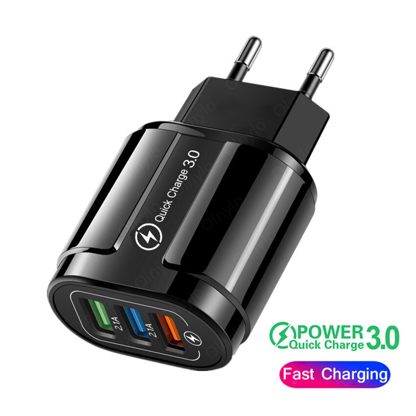 Olnylo szybkie ładowanie QC 3.0 USB usa ue ładowarka uniwersalna ładowarka do telefonu komórkowego ściany szybkie ładowanie Adapter dla iPhone Samsung Xiaomi