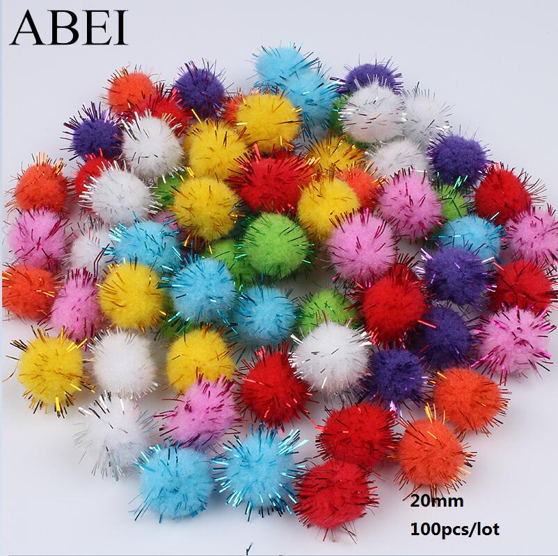 12mm 15mm 20mm Sparkly Pom Poms Glitter Tinsel Pompones DIY Sewing Garments Accessories Pompom Ball Wedding Christmas Decoration: B