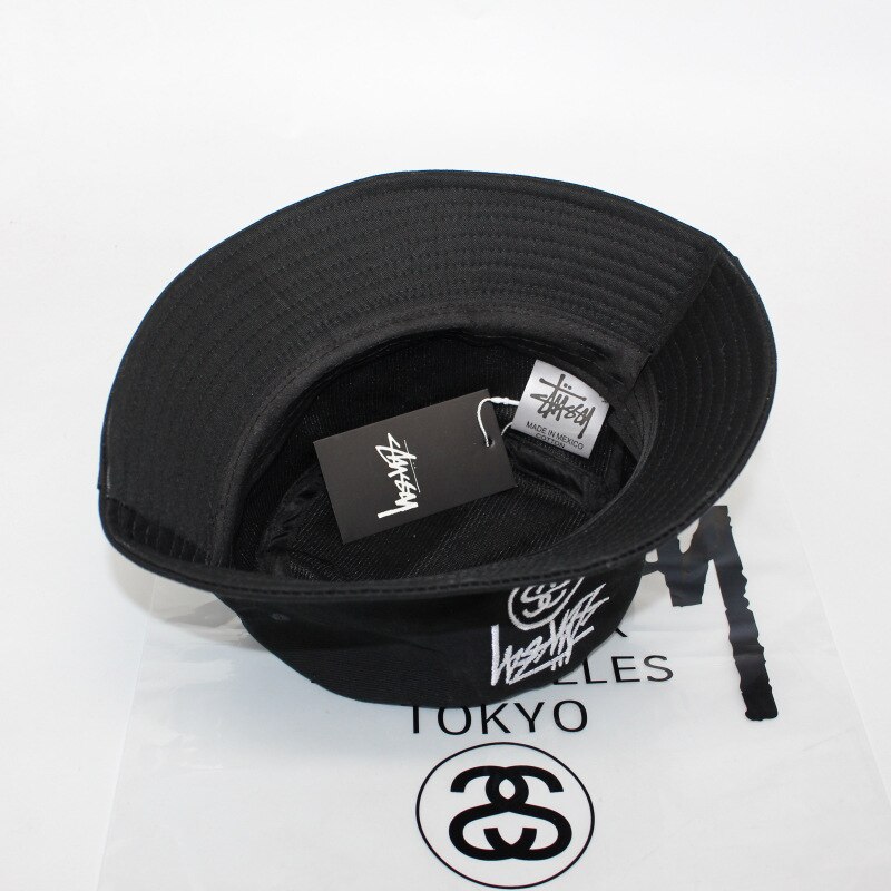 Sombrero de pescador para hombre y mujer, sombrilla bordada con doble etiqueta, estilo urbano, para primavera y verano