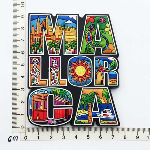 Spain Fridge Magnets Barcelona Madrid Mallorca EspanaTourism Souvenir Soft Silicone Magnetic Refrigerator Sticker Decor: Mallorca