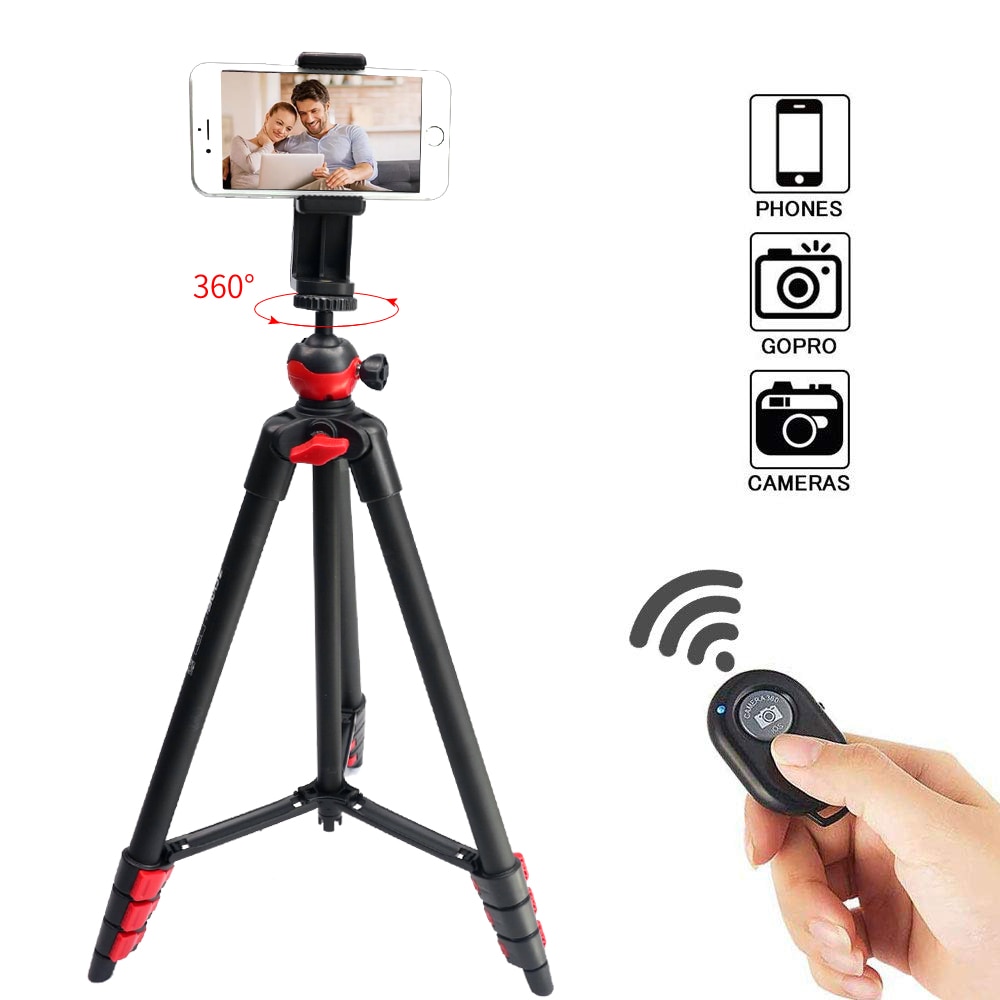 ZOMEI Phone tripod lightweight mini tripode Bluetooth Remote control smartphones clip for phone projector telescope