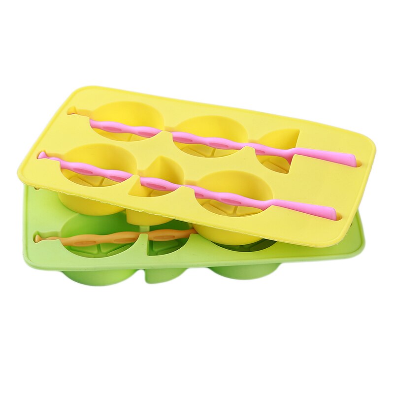 Ice Cube Tray 6 Cubes TPR Ice Cube Maker Mold With Lid For Ice Party Whiskey Cocktail Cold Drink