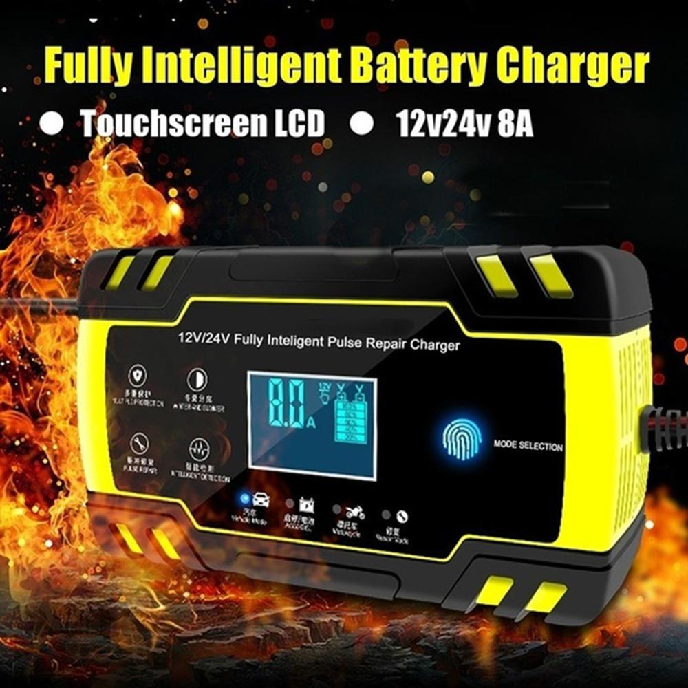 Multi-Functional LCD Battery Charger Intelligent Emergency Charger Car Motorcycle Starting Device Power Bank Jump Starte