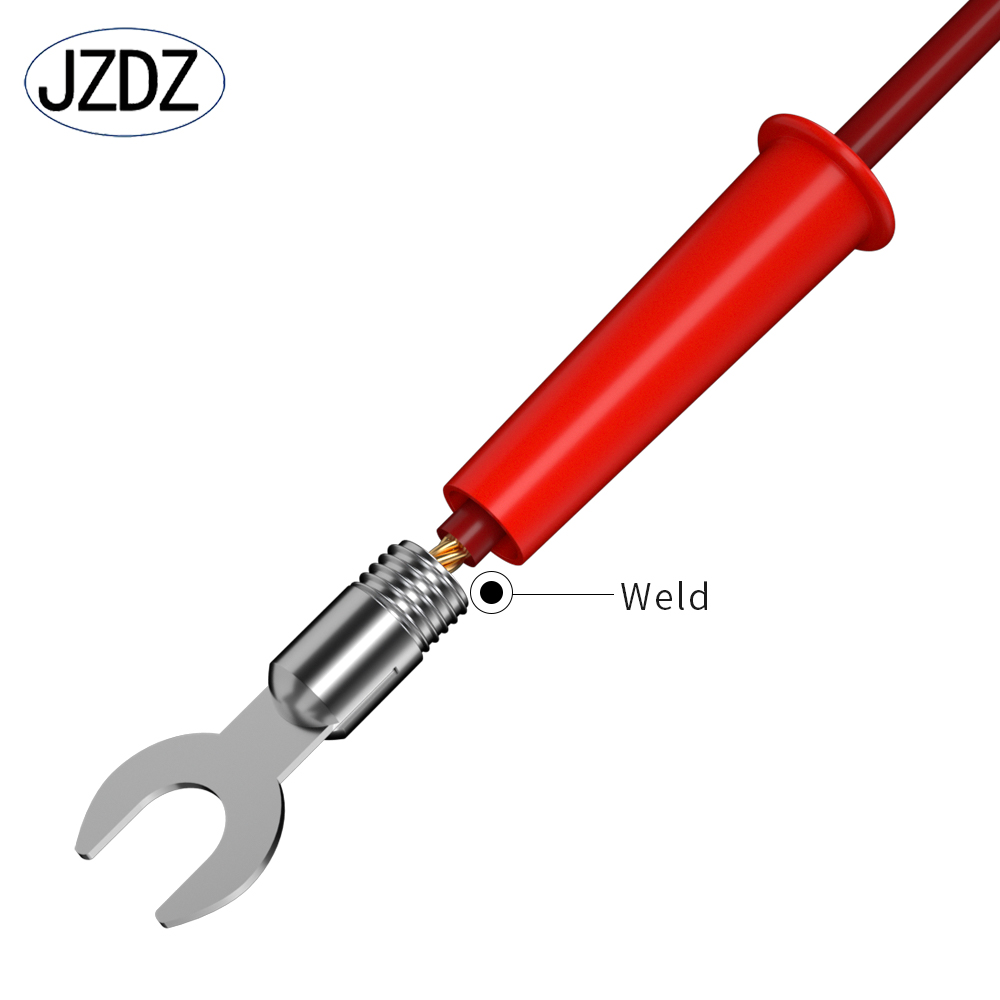 JZDZ10PCS 6MM Insulated Fork Spade U-Type Wire Connector Electrical Crimp Terminal Y Spade Plug Copper Banana Socket 6mm J.10009