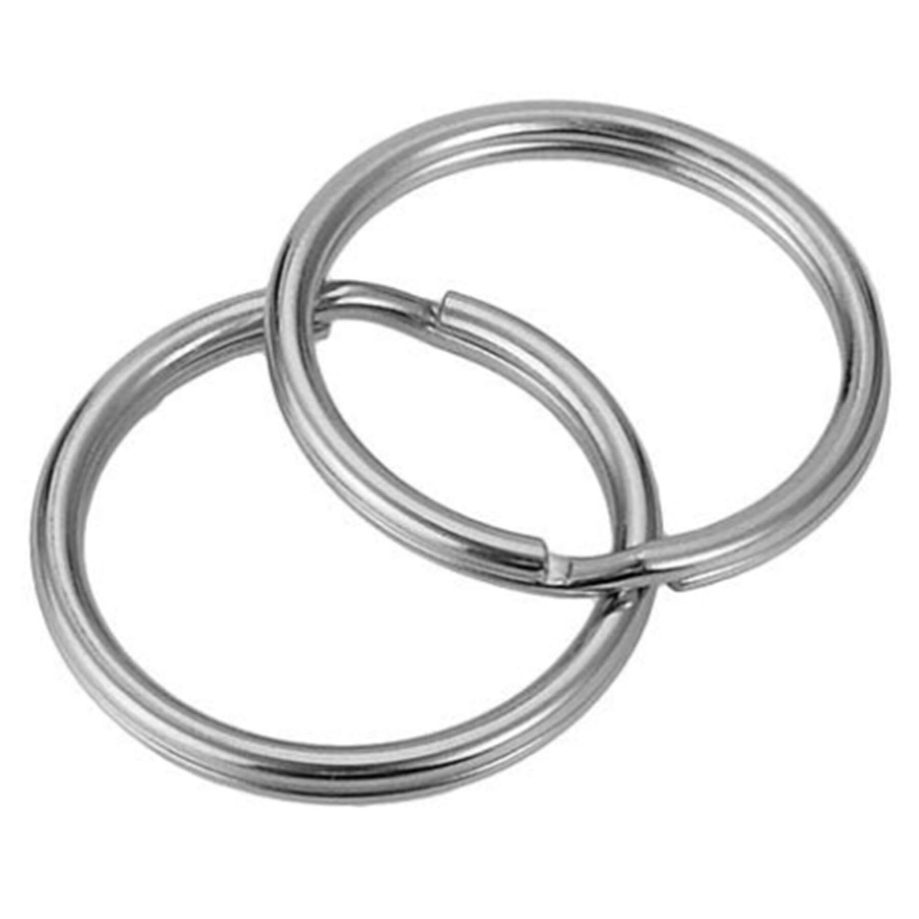 50Stck Schlüsselanhänger Teilt Ring 30mm Teilt Keychain Ringe Zubehör Anschlüsse Für Schmuck Machen: Silber-