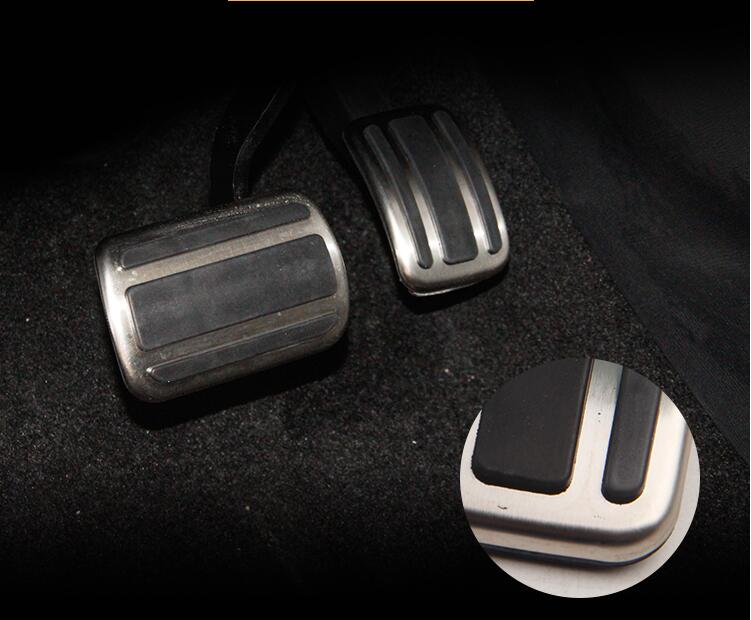 For Peugeot 3008 5008 LHD AT MT Gas Brake Pedal Cover Drill Steel Non-Slip Accelerator Overlay Accessories Car Styling