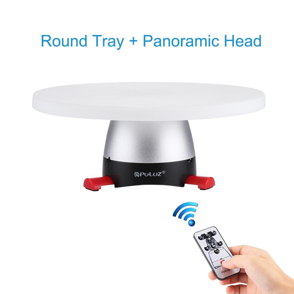 PULUZ 360 Grad Rotation Panorama Kopf Stativ Bluetooth Remote Panorama Fotografie Mit Fernbedienung Montieren Telefon Klemme: Red Tray  Head