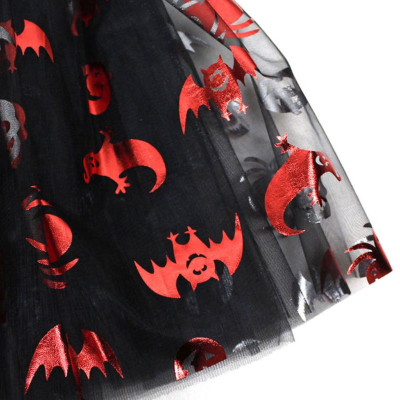 Tutu Rock Mädchen Halloween 3 Schichten Tutu Rock Bunte Kürbis Spinne Schädel Tüll Kostüm Neue