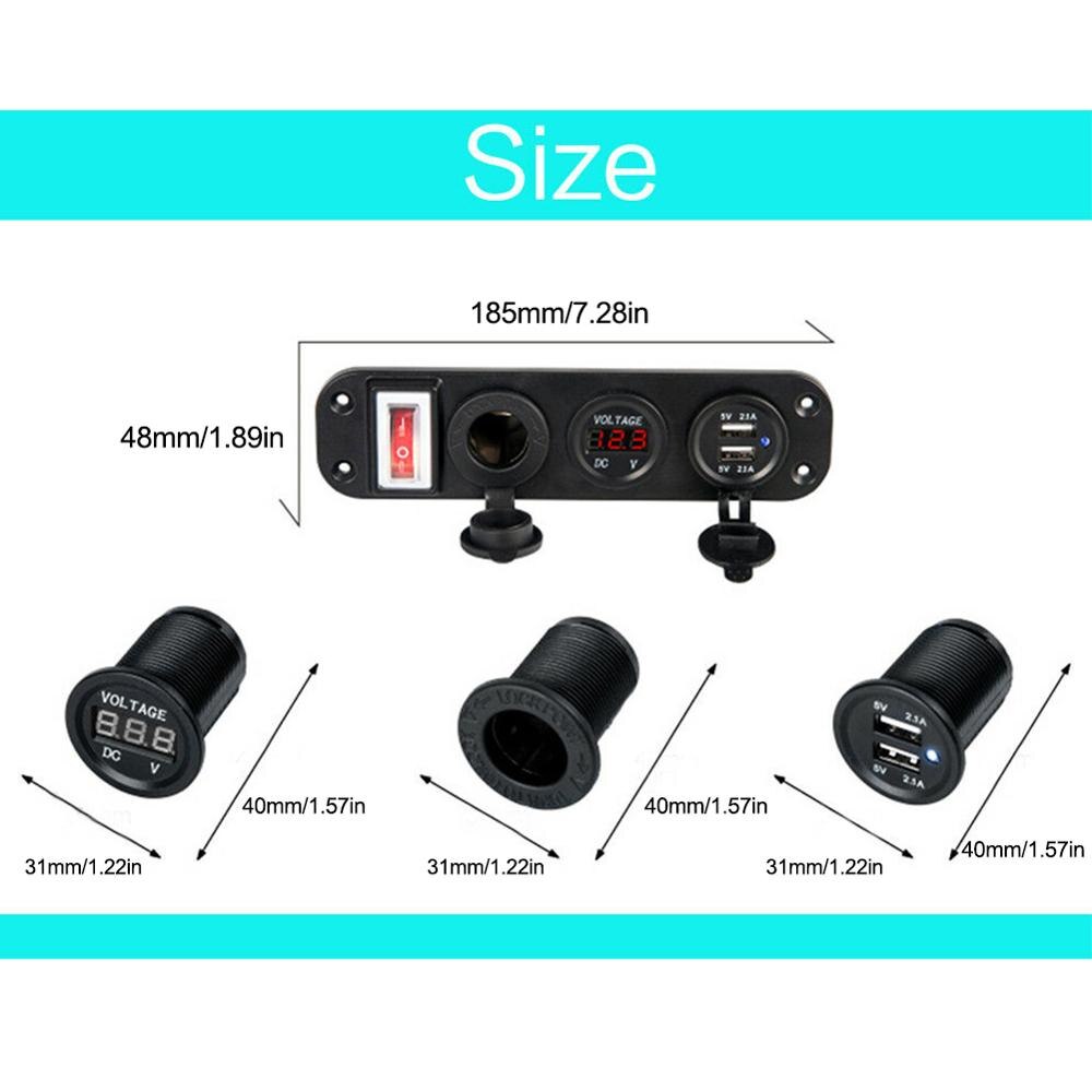 24V Auto Sigarettenaansteker Auto Boot Dual Usb Charger Splitter Sigarettenaansteker Stopcontact Telefoon Quick Charger Adapter