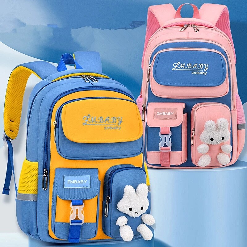Sac à dos dessin animé lapin pour enfants, cartable pour écoliers du primaire, cartable mignon pour filles et garçons