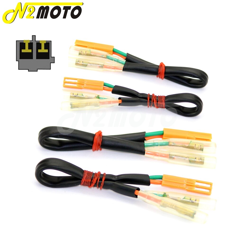 Adaptador de señal de giro para motocicleta, enchufes, conector de cable indicador OEM para Honda CBR600RR, CBR1000RR, CB650F, CB500F, CB500X, CBR500R: 4 pieces