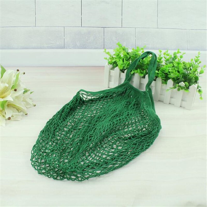 filet maille tortue sac chaîne sac à provisions réutilisable fruits stockage sac à main fourre-tout femmes Shopping maille sac Shopper sac: green