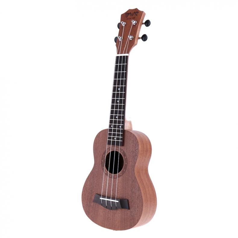 Ukulele 21 Inch Soprano Ukulele Uke Sapele 15 Fret Four Strings Brown Musical Instrument