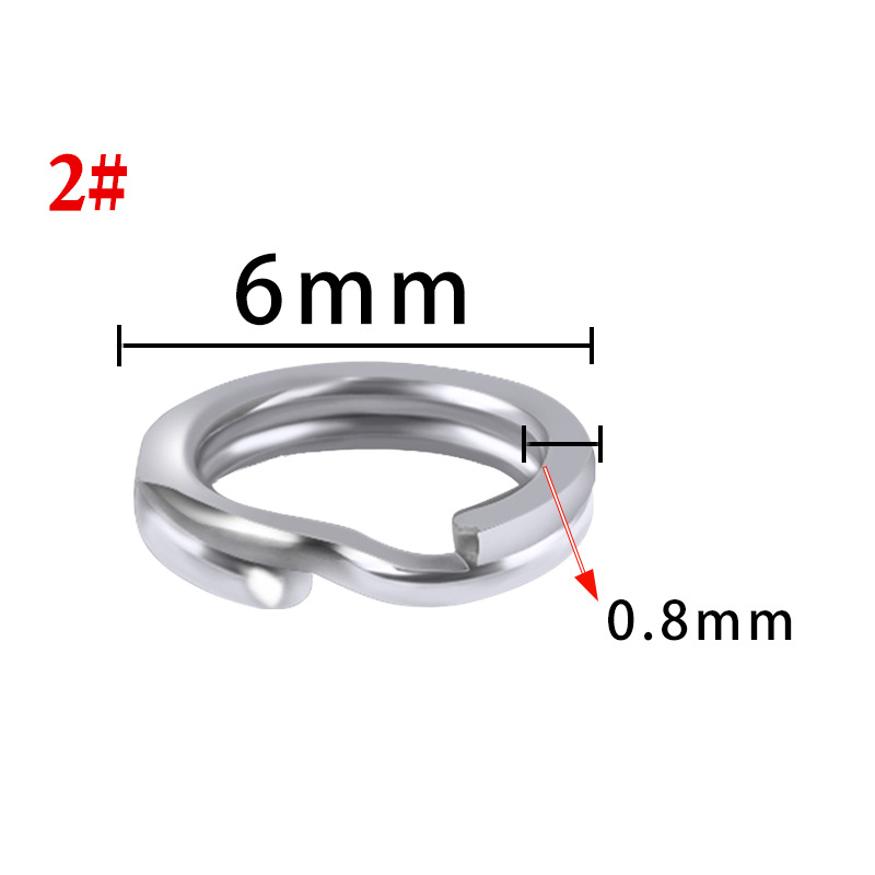 50/100 st fiskeringar i rostfritt stål, delad ring, förstärkt solid ring, dragkoppling, fisketillbehör: 150mm / Gul