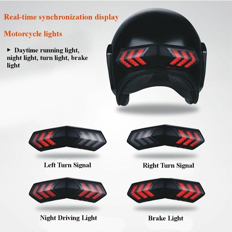 Helmveiligheidslicht LED Draadloos Motorfiets Signaallicht Universeel Compatibel Waarschuwingslicht voor Betere Zichtbaarheid Achter en Opzij Helmveiligheidslicht LED Draadloos Motorfiets Signaallicht Universeel Compatibel Waarschuwingslicht voor Betere Zichtbaarheid Achter en Opzij
