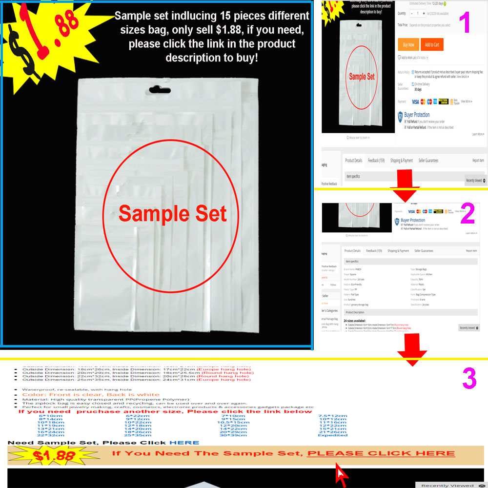 White/Clear Self Seal Rits Plastic Verpakking Pouch Bag Pack Ziplock Zip Lock Opbergtas Retail Pakket Met Hang gat