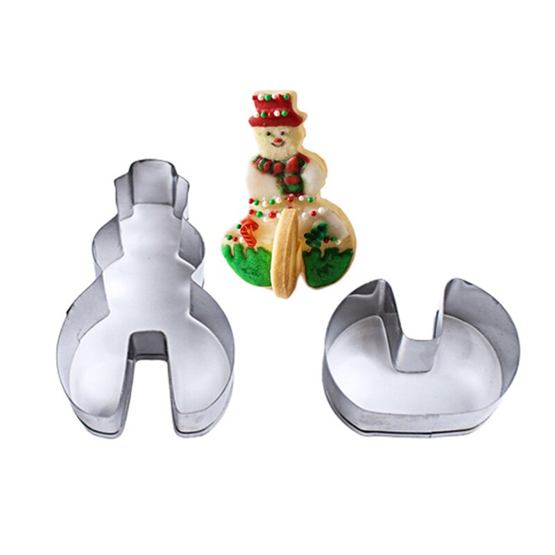 Baking Tools Christmas Cookies Cutters sets 8pcs Stainless Steel Cookies Moulds 3D Christmas Scenario Biscuit Cookie Molds