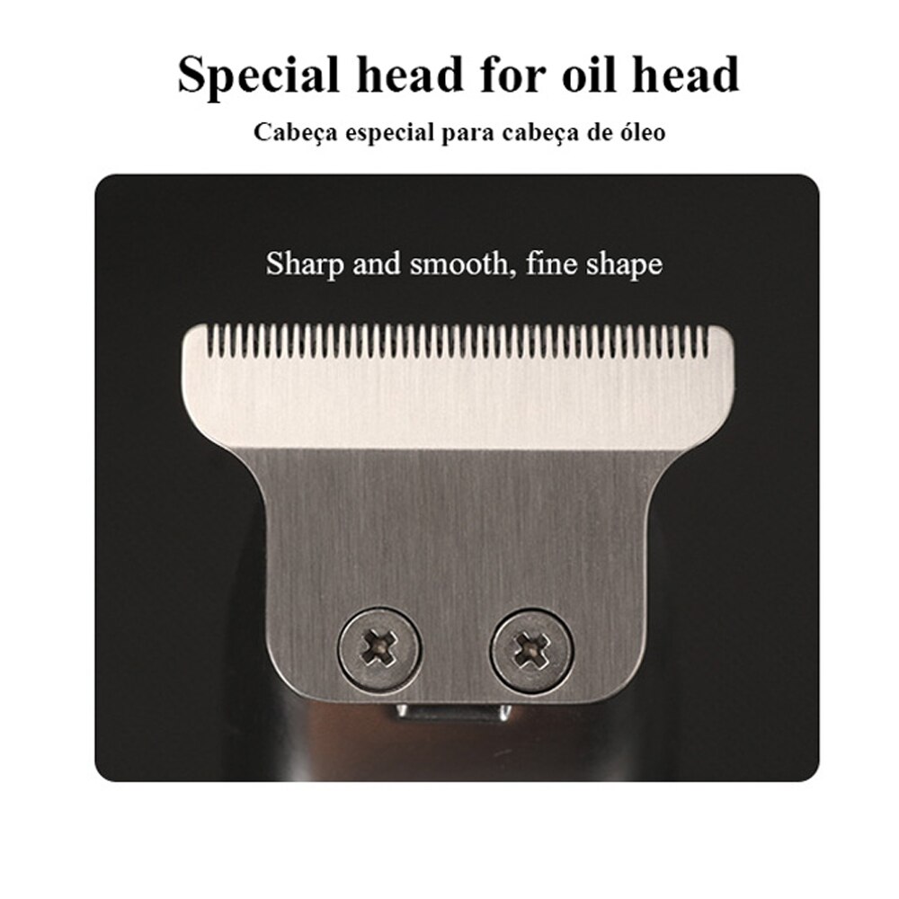 Kemei hårklipper originalt blad 4cm t-blade i rustfrit stål 0mm skaldet hoved hårklipper hoved hårklipper tilbehør