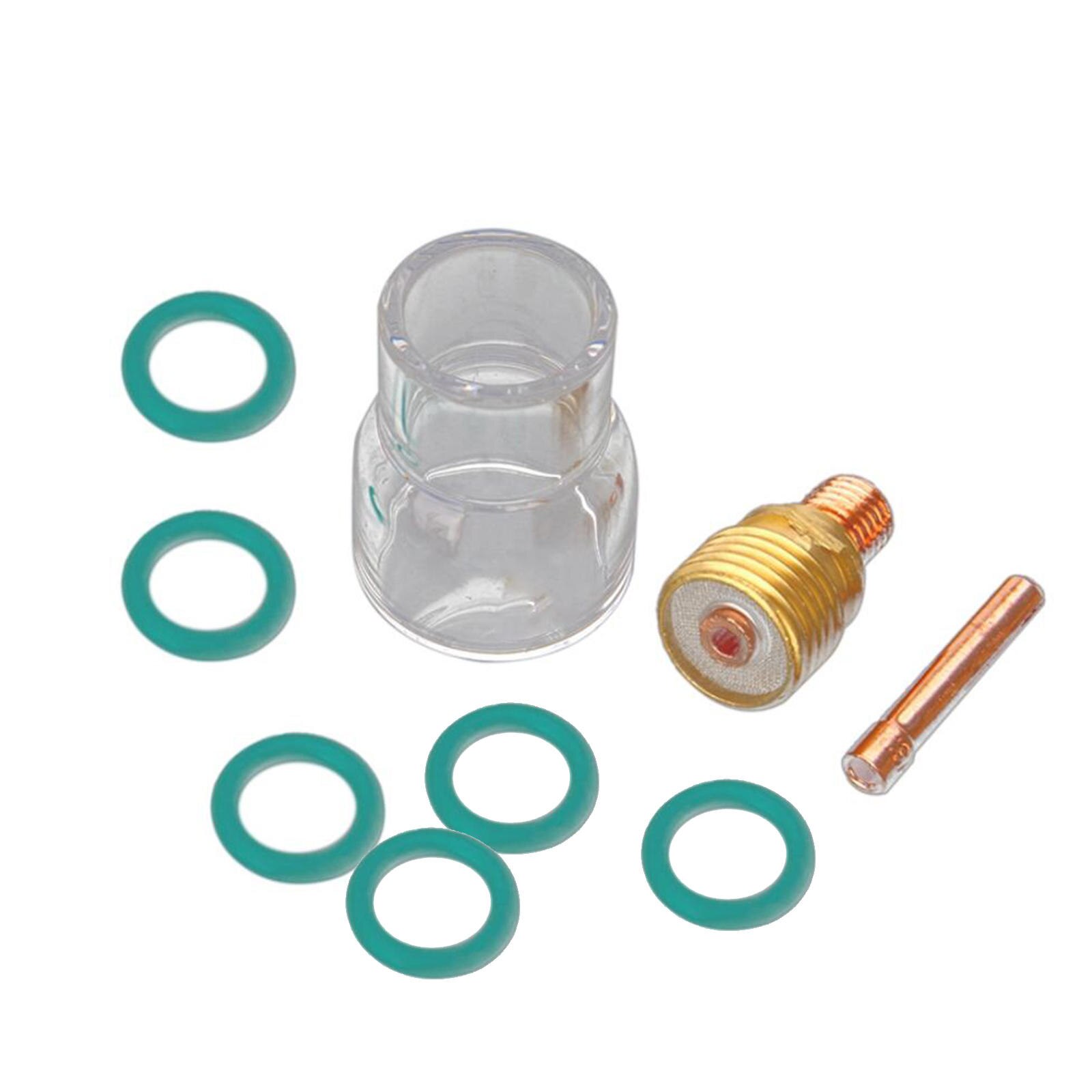 10 Pieces TIG Torch Kit Stubby Gas Lens Welding Torch Stubby Gas Lens Welding Accessories for Wp-17/18/26 Welding Torch Solderer