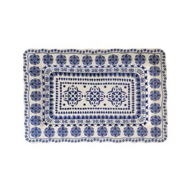 Dishes and plates Blue embossed flower dinner plate and coffee pot