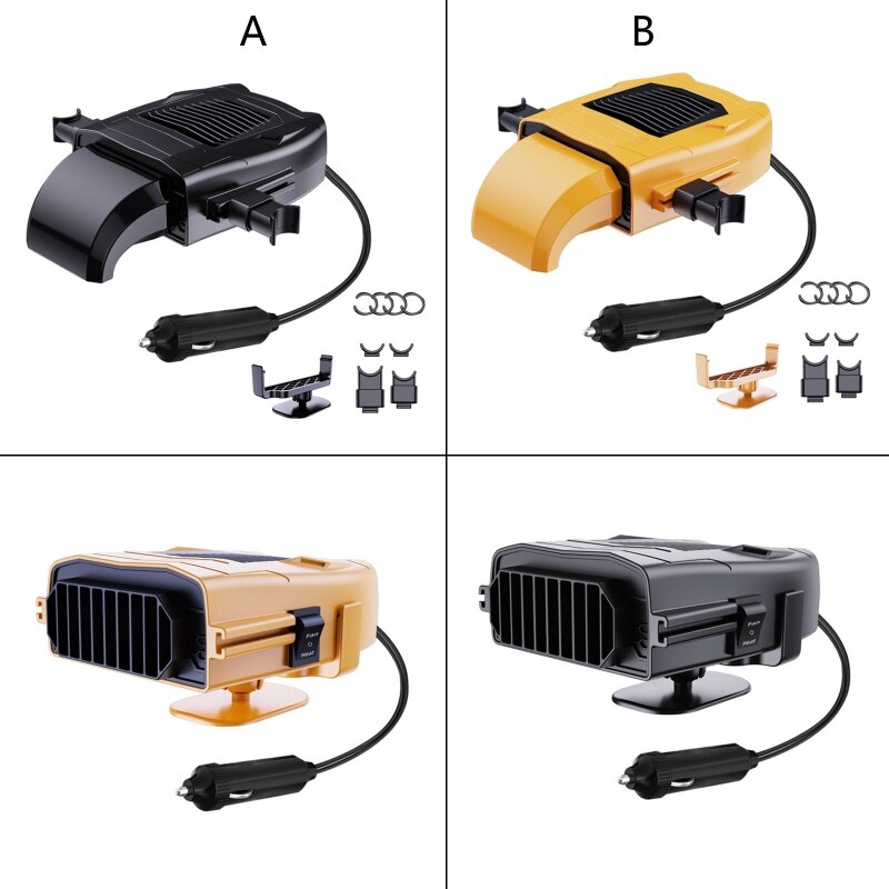 12V 5W Car Electric Heater Winter Fan Defogger Demister Defroster Heater Rotatable Electric Heater