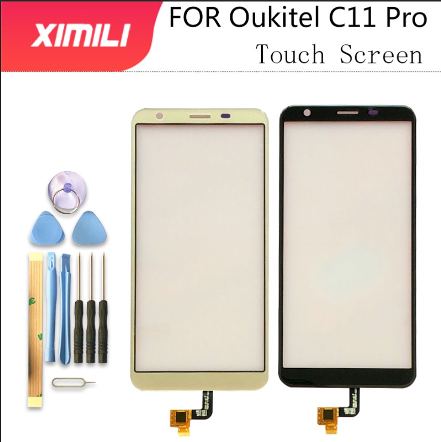 Pantalla táctil de Panel de cristal para Oukitel C11 Pro, de Digitalizador de pantalla táctil, 5,45 pulgadas, probado, Original, para herramientas C11 Pro +