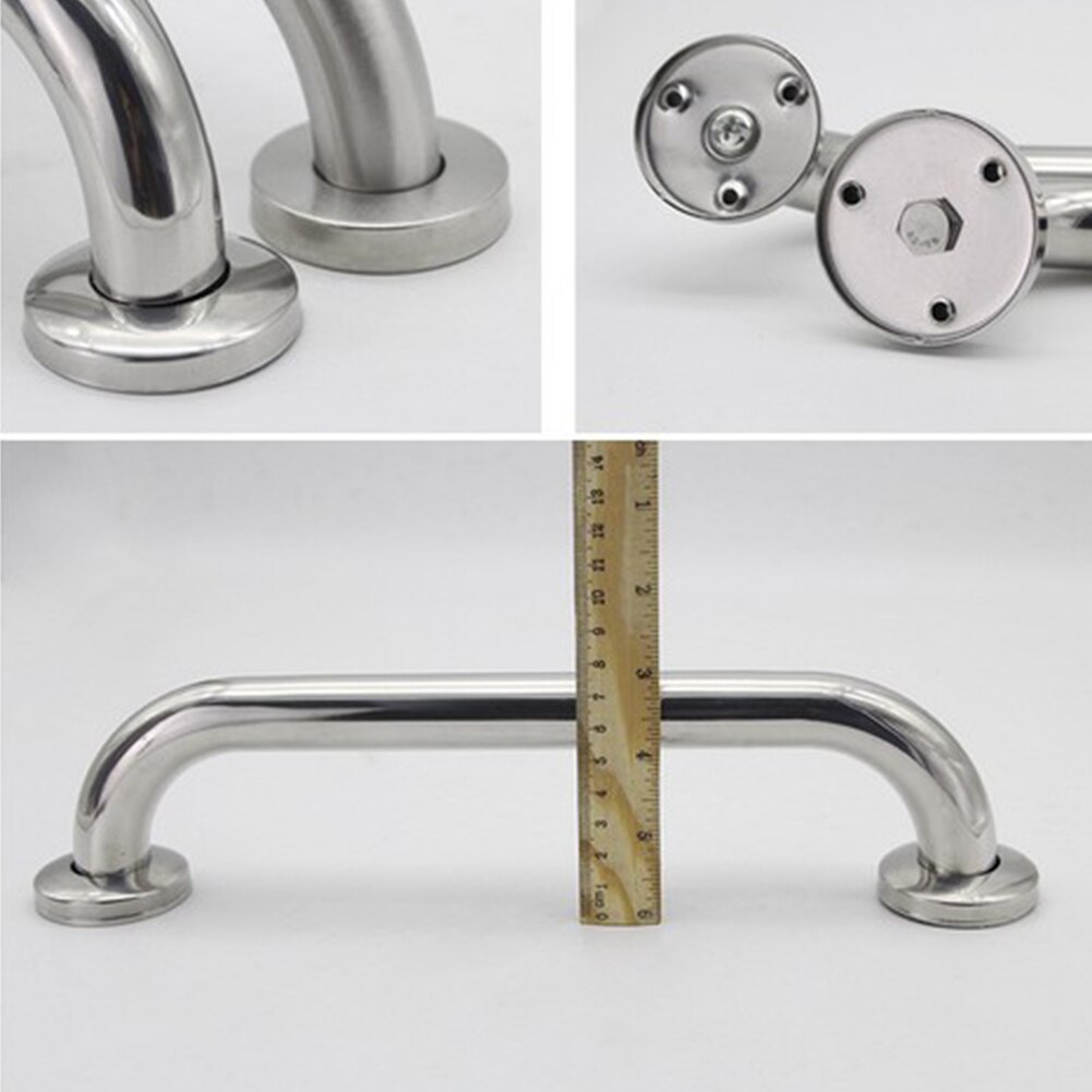 Stainless Steel Chrome Handle Rails Non-Slip Grab Aid Holder Bathtub Hand Rail Safety Disability Bar