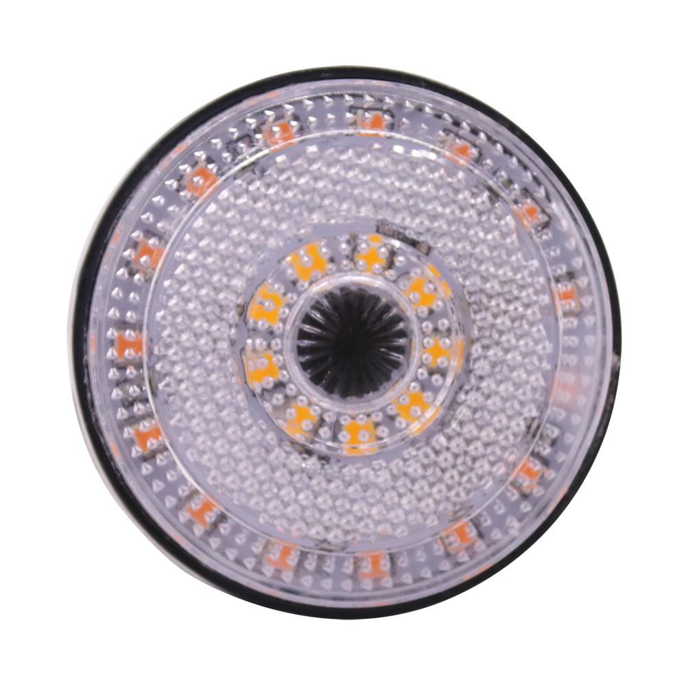 1pc bil varningsljus lastbil trailer bakre bakbroms stoppmarkeringsljus indikator 24 led rund reflektor dubbel färg 12v: Vit