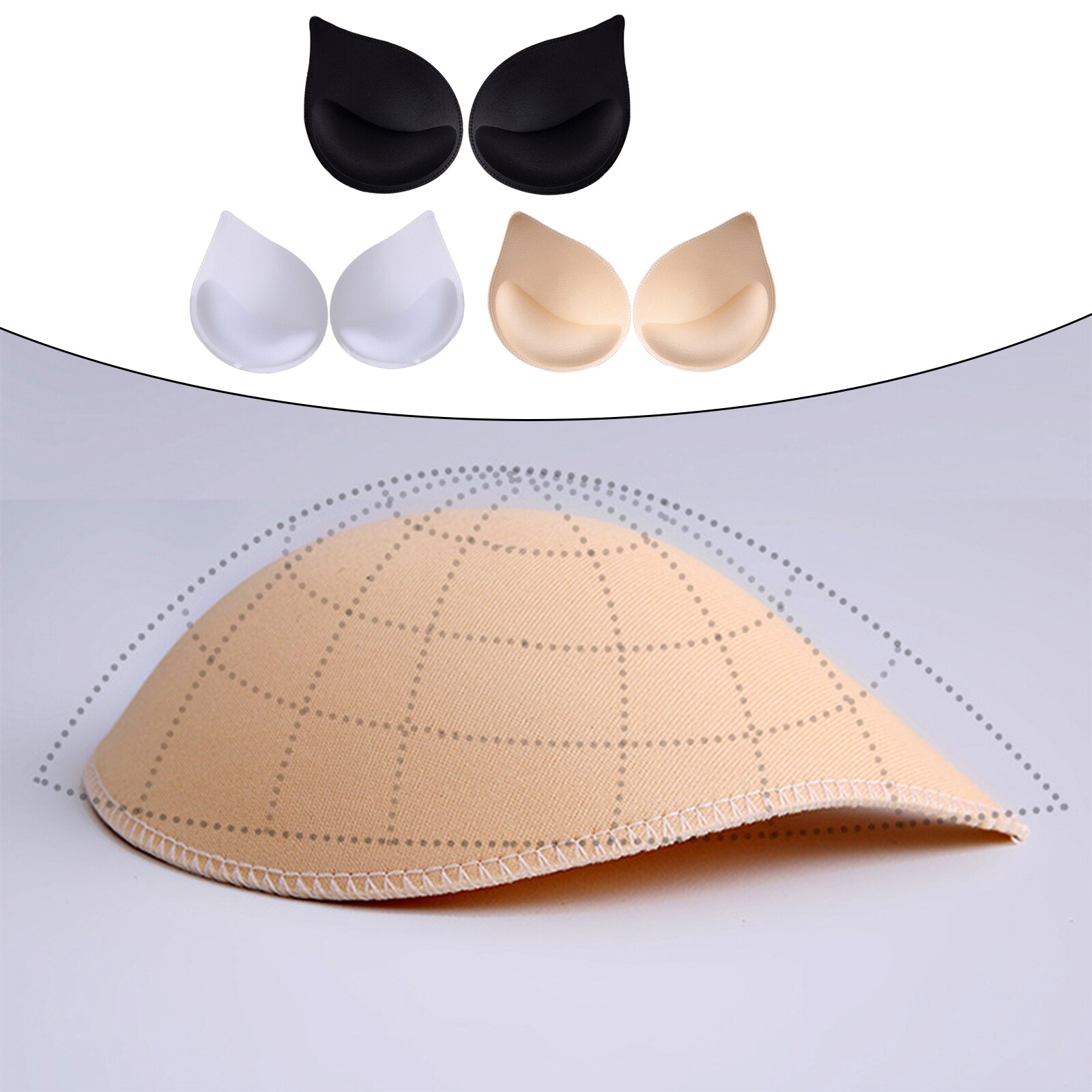 1 Pair Bra Insert Pads Enhancer Removable Breathab... - Vicedeal