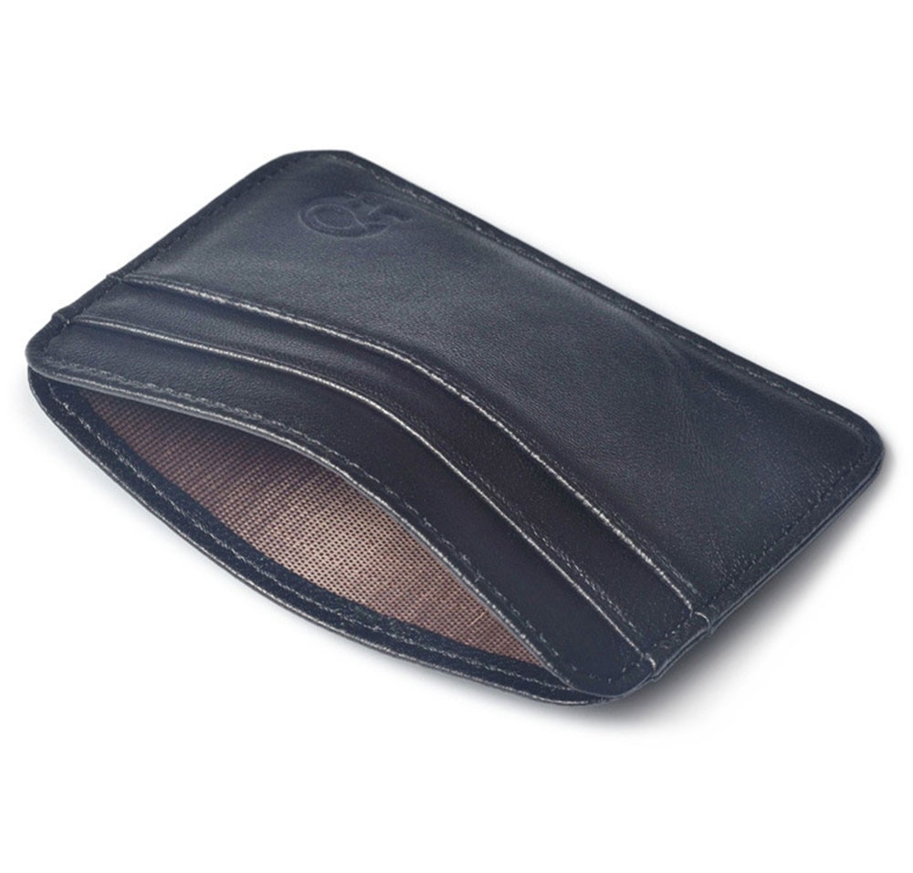 Mannen Id Kaarthouder Portemonnee Portemonnee Slim Credit Kaarthouder Mini Portemonnee Id Case Purse Bag Pouch Zwart Bolsa feminina # C1