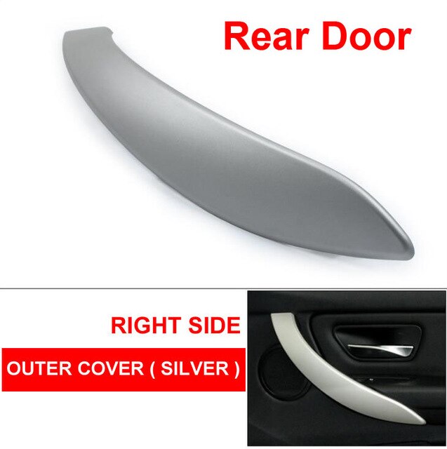 Orzech LHD RHD wnętrza samochodu wewnętrzna strona drzwi uchwyt robić holowania zewnętrzna pokrywa ochronna płyta mahoń dla BMW F30 F80 F31 F32 F33 F35 F82 M3: srebro tylny dobrze