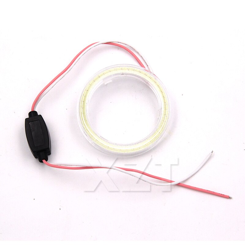 1pcs DC12V Daytime Running Round COB Angel Eyes Halo Car LED Light Ring Headlight Lamp 60/70/80/90/100/110/120mm