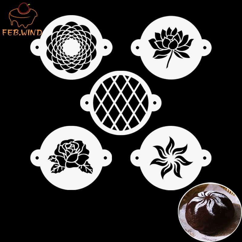 Diy European Artisan Bread Stencil Sourdough Art Deco Cake Stencils Mesh Geometric Cookie Stencils For Decorating/Baking 053