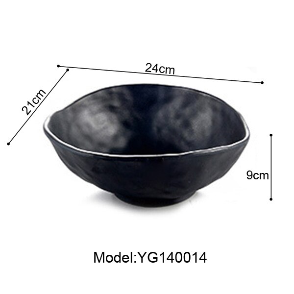 Imitert porselen frost melamin servise oval skål japansk restaurant kaos stor skål  a5 melamin skåler melamin servise: Yg140014