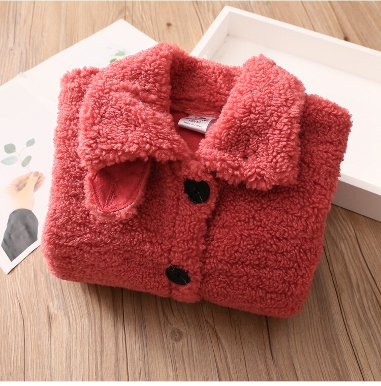 2020 ragazze rosso autunno e inverno outwear inverno caldo del rivestimento del cappotto del capretto dei bambini ispessiscono vestiti