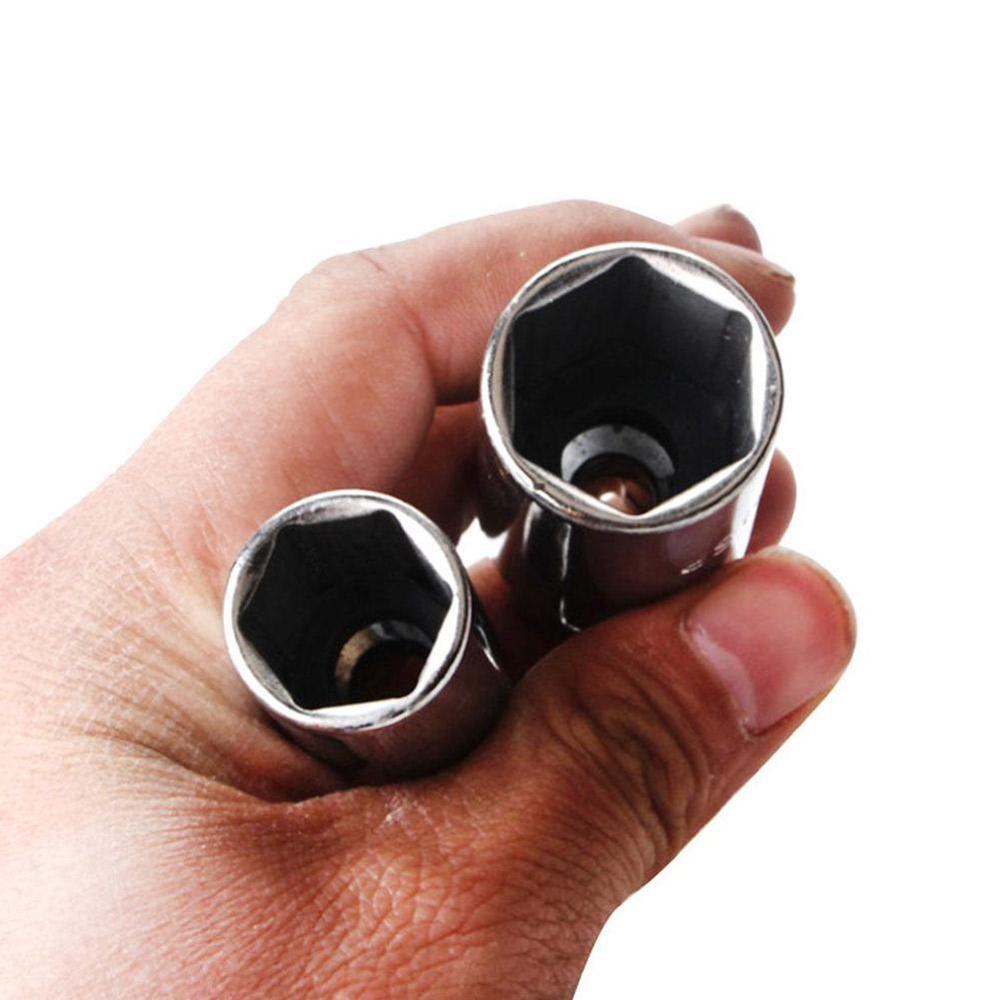 Car Universal T-Handle Dual Use Spark Plug Wrench Kit Plug Tool Installer Socket Joint Remover Wrench Spark D5K8