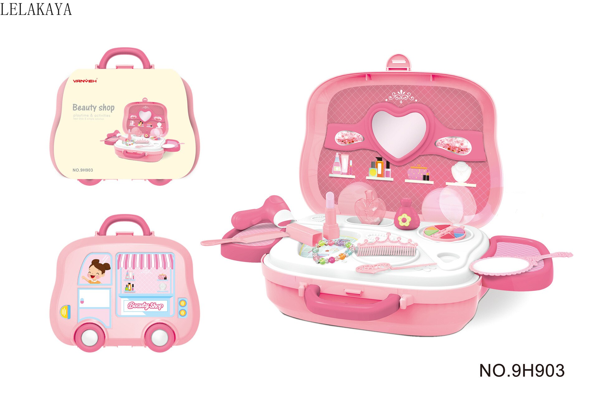 Fantasiespel Kinderen Beauty Mode Speelgoed Simulatie Plastic Keuken Koken Servies Make Up Gereedschap Set Arts Supermarkt Koffer