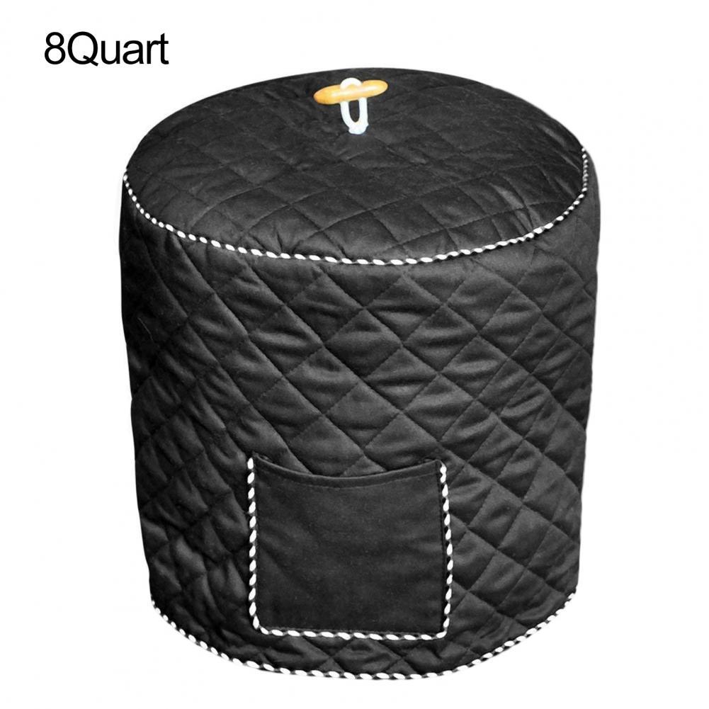 Decorative Cover Great Red Dustproof Rice Cooker Cover Well-fitted Reusable Dust Cover: Black 8 quart