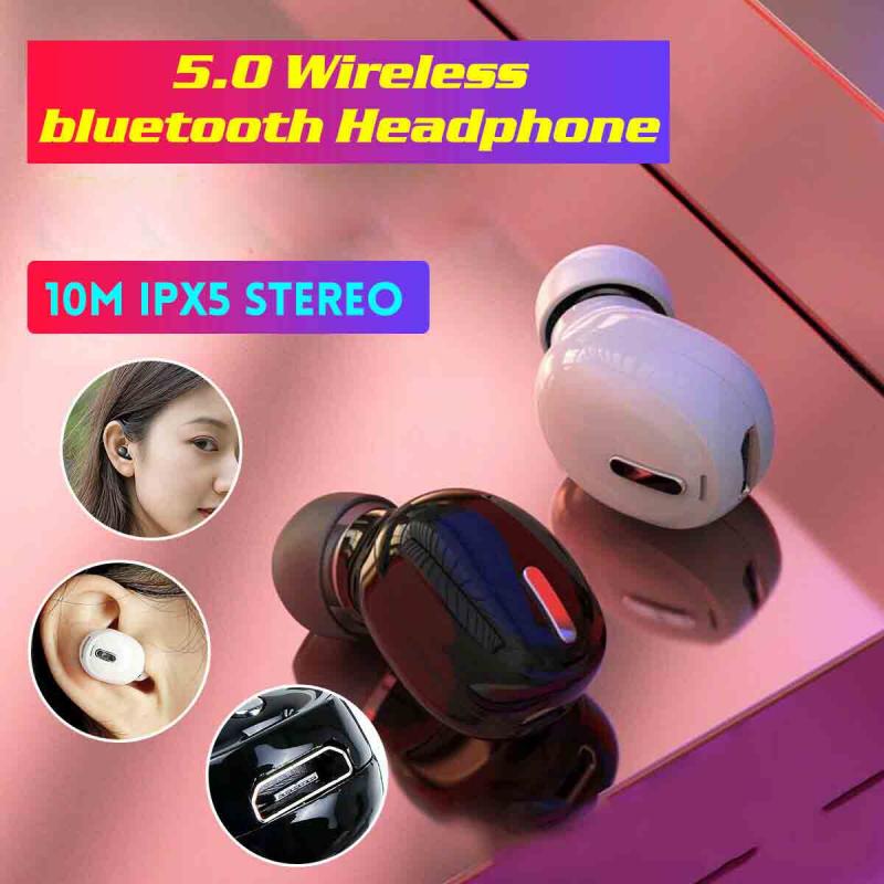 Mini In-Ear 5.0 Bluetooth Oortelefoon Hifi Draadloze Headset Met Microfoon Sport Oordopjes Stereo Oortelefoon Voor Alle Telefoons