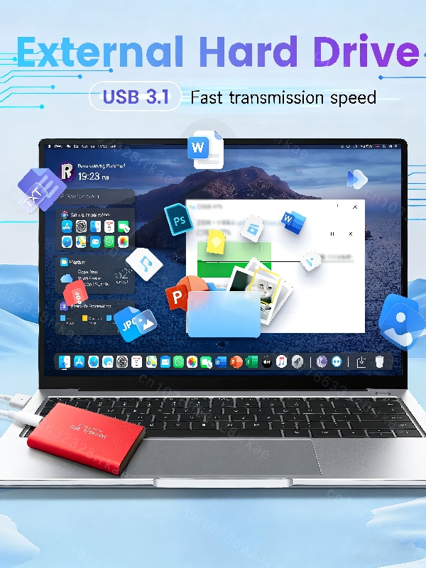 Bærbar ekstern harddisk 1tb støjsvag solid state-drev 2tb 4tb mobil disk højhastigheds-ssd til pc, bærbar computer, hjemme og kontor