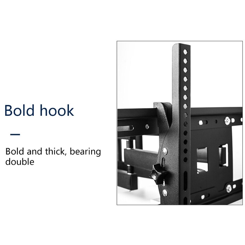 TV Wall Mount Bracket Dual Swivel Extension Tilt Rotation TV Wall Mount Bracket Fits Most 32-65 Inch LCD Flat/Curved TVs