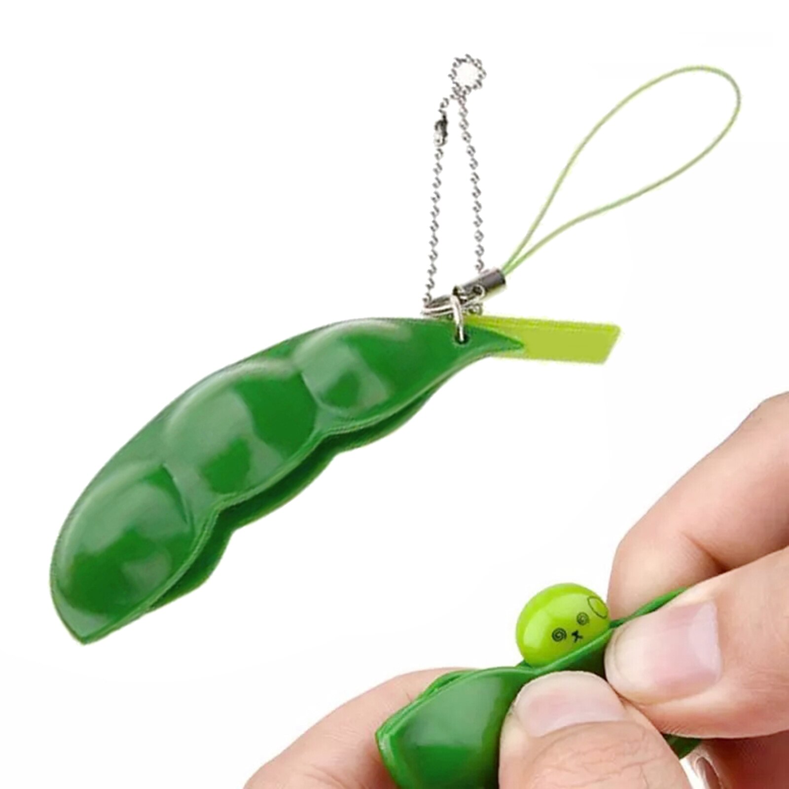 5x Stress jouet en plastique vert Squish compression haricot pression anti-Stress Fidget sensoriel décompression jouet