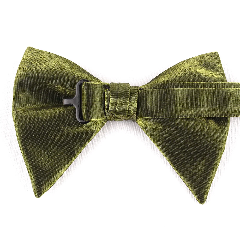 Bow Ties For Men Pre-tied Style Over sized Bow ties Gloss Fabric Solid Color Formal Men Bow tie For Wedding Party