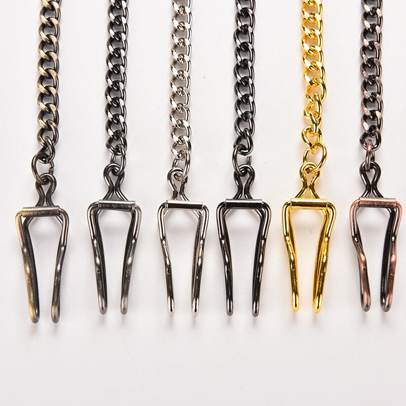 5 farver lommeur kæde til antik kvarts kvinder mænd vintage lommeur bronze legering kæde